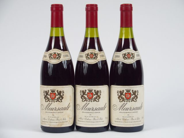 3 BOUTEILLES MEURSAULT ROUGE A . DABRUN - 1986 - 2 CM/1 ELT