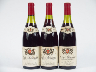Vente aux enchères 3 BOUTEILLES VOSNE ROMANEE A. DABRUN - 1986 - 2 CM/3 CM/3,5 CM/ETLT