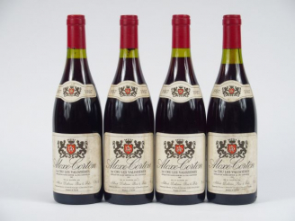 Vente aux enchères 4 BOUTEILLES ALOXE CORTON 1er CRU 'LES VALOZIERES' A. DABRUN - 1987 - 