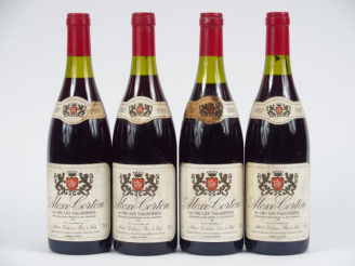 Vente aux enchères 4 BOUTEILLES ALOXE CORTON 1er CRU 'LES VALOZIERES' A. DABRUN - 1987 - 
