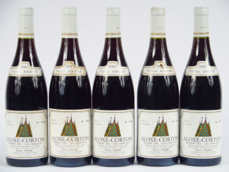 Vente aux enchères 5 BOUTEILLES ALOXE CORTON 1er CRU 'LES CHAILLOTS' P. ANDRE - 1996 - 2 