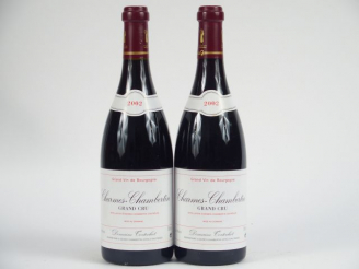 Vente aux enchères 2 BOUTEILLES CHARMES CHAMBERTIN GC DOMAINE TORTOCHOT - 2002
