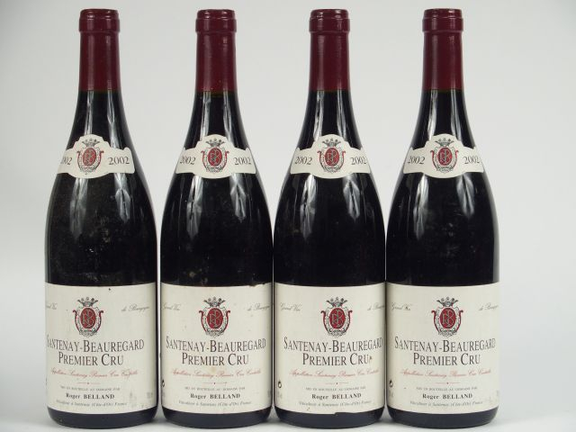 4 BOUTEILLES SANTENAY BEAUREGARD 1er CRU R. BELLAND - 2002