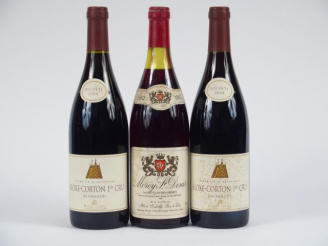 Vente aux enchères 3 BOUTEILLES : 2 ALOXE CORTON 1er CRU 'LES CHAILLOTS' 2004 - 1 MOREY S