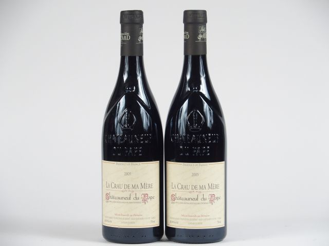 2 BOUTEILLES CHATEAUNEUF DU PAPE 'LA CRAU DE MA MERE' MAYARD - 2005