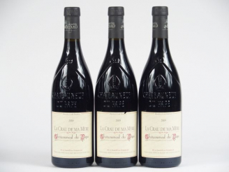 Vente aux enchères 3 BOUTEILLES CHATEAUNEUF DU PAPE 'LA CRAU DE MA MERE' MAYARD - 2007
