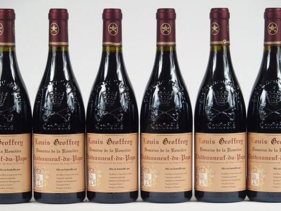 6 BOUTEILLES CHATEAUNEUF DU PAPE 'DOMAINE DE LA RONCIERE' L. GEOFFREY 