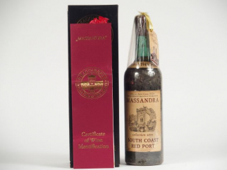 Vente aux enchères 1 BOUTEILLE MASSANDRA VIN DE CRIMEE COLLECTION WINE SOUTH COAST RED PO