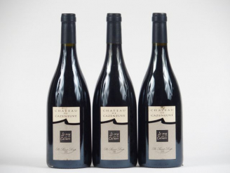 Vente aux enchères 3  BOUTEILLES CHÂTEAU DE CAZENEUVE 'LE SANG DU CALVAIRE' PIC ST LOUP -