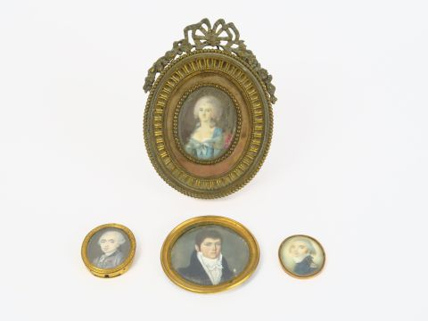 Gravure de style Directoire "Portrait d'homme" , une miniature de styl