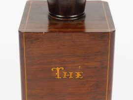 Boite à thé en marqueterie