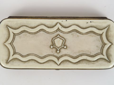 Etui à lunettes Napoléon III en ivoire et métal