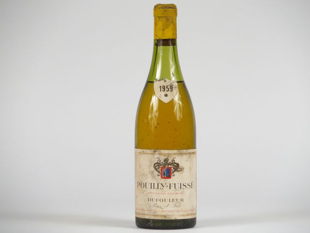 1 BOUTEILLE POUILLY FUISSE DUFOULEUR - 1959 - 4,5 CM/ELT