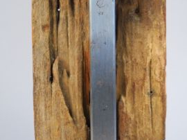 Sculpture indienne en bois naturel figurant une allégorie de Ganesh