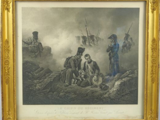 Vente aux enchères Paire de gravures en noir d’après Horace Vernet par Leconte « Le chien