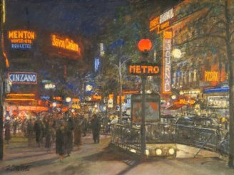 Vente aux enchères Alexandre ROUBTZOFF "Paris, Richelieu Drouot". Huile sur toile, signée