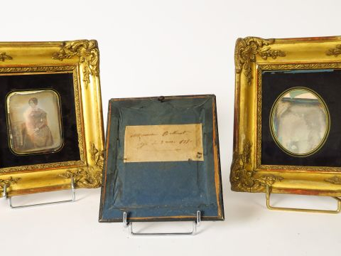Trois daguéérotypes XIXe 'Portraits'.