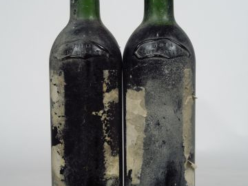2 BOUTEILLES CHÂTEAU SMITH HAUT LAFITTE MARTILLAC - 1957 - 1 BG/1 LB/S