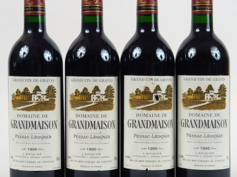 4 BOUTEILLES DOMAINE DE GRANDMAISON GRAVES BOUQUIER - 1995