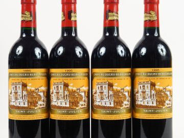 4 BOUTEILLES CHÂTEAU DUCRU BEAUCAILLOU GCC ST JULIEN - 1995