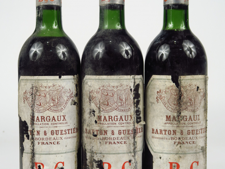 3 VIEILLES BOUTEILLES MARGAUX BARTON   GUESTIER - NM/EA/2 BG/1 HEP