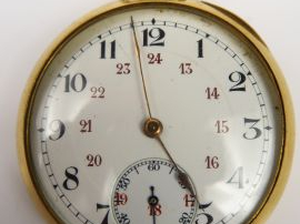 Montre de gousset en or, le boitier chiffré MB. Poids tel : 62,2 g. Da