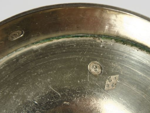 Sucrier à anses Empire en argent, poinçon au coq, anses en forme de tê