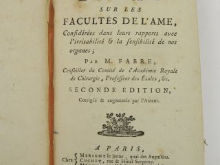 FABRE. Essai sur les facultés de l'âme, considérées dans leurs rapport