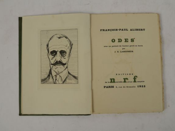 ALIBERT (François-Paul). Odes. Avec un portrait de l'auteur gravé au b