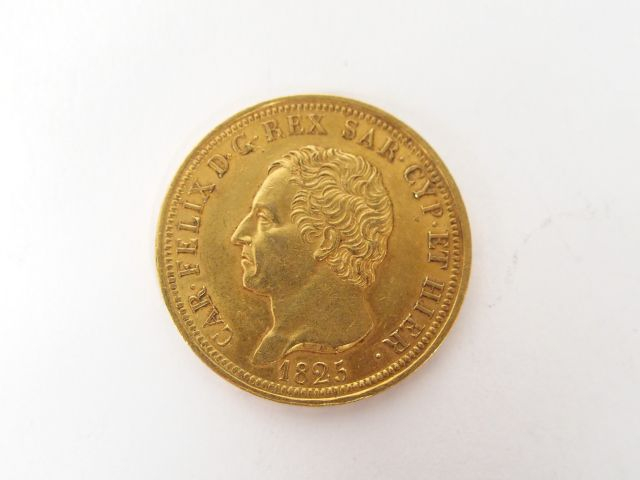 Pièce de 80 Lires or, Charles Felix, 1885. Poids: 25,9gr