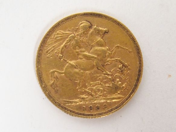 Souverain or, 1888. Poids: 7,9gr