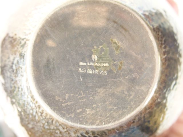 Kovsh en argent russe, anse ornée d'une pierre en cabochon.  Chope en 