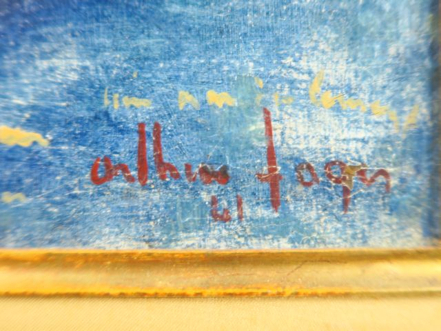 A. FAGES "Nature morte aux poires" Huile sur toile. Signée en bas à dr