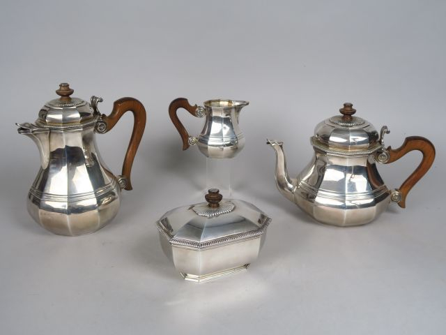 PUIFORCAT. Service à thé et à café en argent, poinçon Minerve, compren