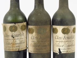 3 BOUTEILLES CLOS FOURTET 1er GCC ST EMILION - 1934 - 2 BEP/1 BEP-VIDA