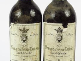 2 MAGNUMS MARQUIS DE ST ESTEPHE - 1976 - BG/EA