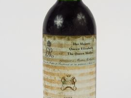 1 BOUTEILLE CHÂTEAU MOUTON ROTHSCHILD 1er GCC PAUILLAC - 1977 - BG/ET