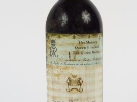 1 BOUTEILLE CHÂTEAU MOUTON ROTHSCHILD 1er GCC PAUILLAC - 1977 - BG/ET/