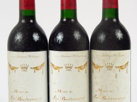 3 BOUTEILLES MISE DE LA BARONNIE MEDOC - 1986 - BG+/ELF