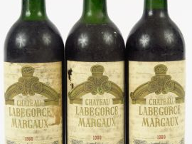 3 BOUTEILLES CHÂTEAU LABEGORCE MARGAUX - 1988 - 1 LB/1 HEP/EF