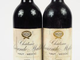 2 BOUTEILLES SOCIANDO MALLET HAUT MEDOC - 1995 - EA