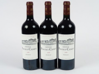 Vente aux enchères 3 BOUTEILLES CHÂTEAU PONTET CANET GCC PAUILLAC - 2006