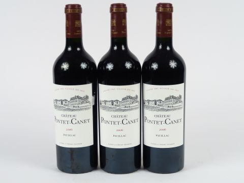 3 BOUTEILLES CHÂTEAU PONTET CANET GCC PAUILLAC - 2006