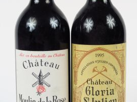 2 BOUTEILLES ST JULIEN : 1 CHÂTEAU GLORIA 1995 - 1 CHÂTEAU MOULIN DE L
