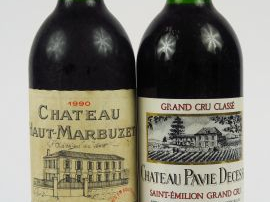 2 BOUTEILLES : 1 CHÂTEAU PAVIE DECESSE GCC ST EMILION 1990 - 1 CHÂTEAU