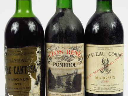 3 BOUTEILLES : 1 CHÂTEAU BRANE CANTENAC GCC MARGAUX 1979 EA/MEP - 1 CL