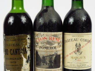 Vente aux enchères 3 BOUTEILLES : 1 CHÂTEAU BRANE CANTENAC GCC MARGAUX 1979 EA/MEP - 1 CL