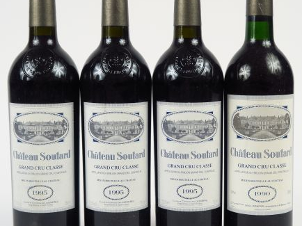 4 BOUTEILLES CHÂTEAU SOUTARD GCC ST EMILION : 3 de 1995 - 1 de 1990 BG