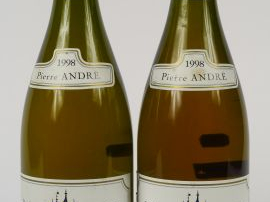 Vente aux enchères 2 BOUTEILLES MEURSAULT 1er CRU 'LES PELLANS' P. ANDRE - 1998