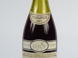 1 BOUTEILLE LA TACHE D.R.C. - 1957 - 5 cm